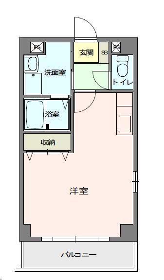 アイリス湘南(1K/3階)の間取り写真