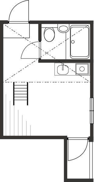 アネックス元住吉(ワンルーム/2階)の間取り写真