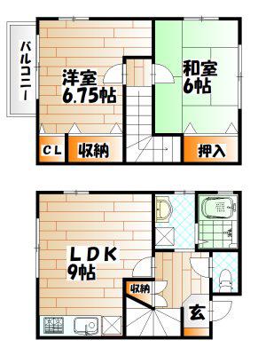 PEACEFUL四季彩C棟(2LDK/1階)の間取り写真