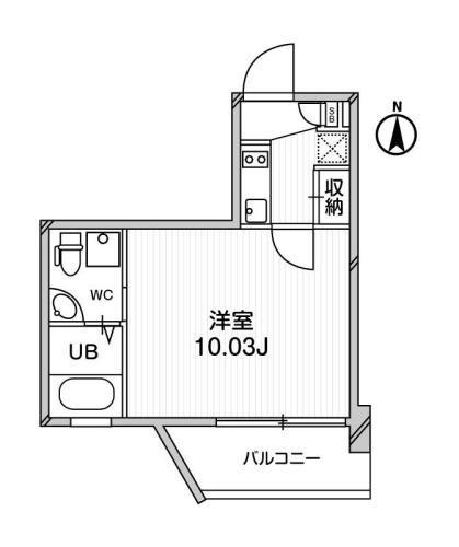 URBAN FLATS江坂(1K/8階)の間取り写真