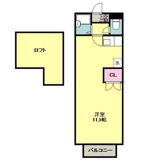 サンワード・イソダII(ワンルーム/2階)の間取り写真
