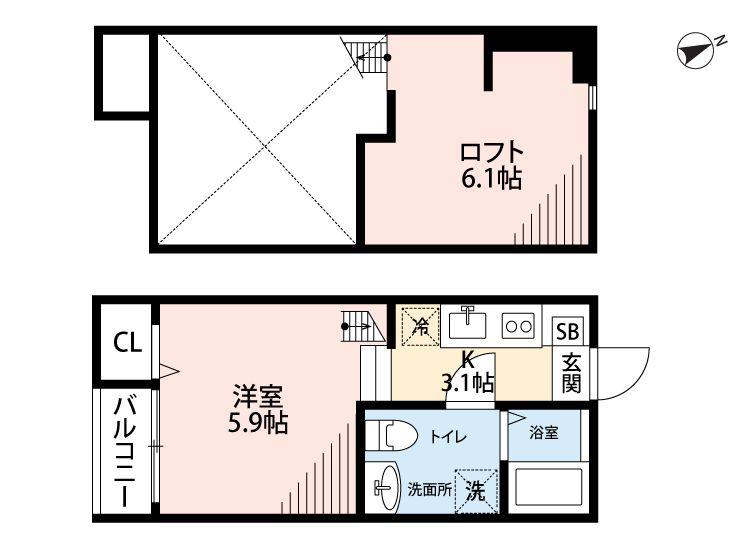 CASA VECCHIA(ワンルーム/1階)の間取り写真