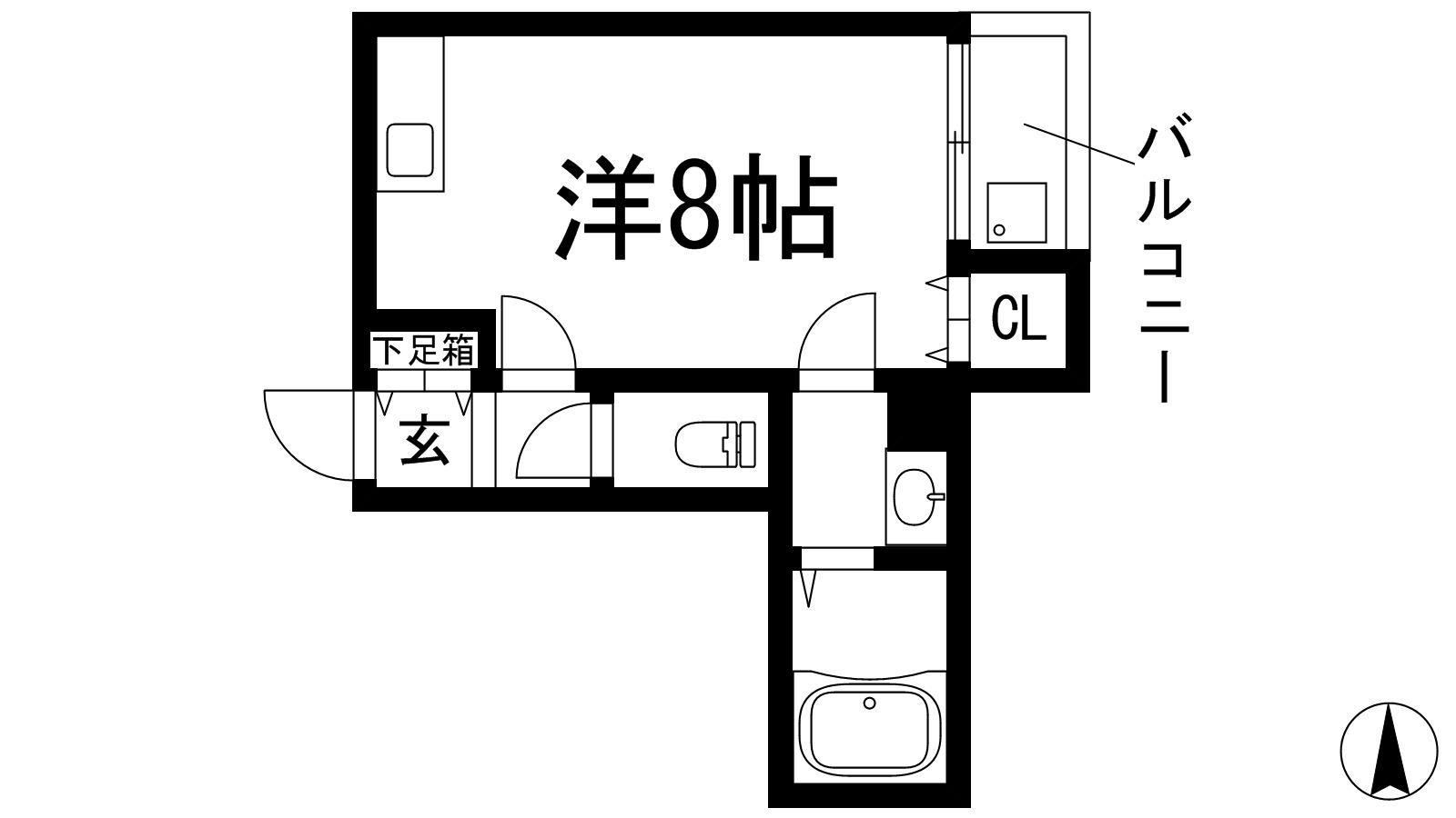 サンハイム2(ワンルーム/4階)の間取り写真
