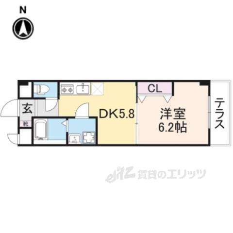 アプローズ(1DK/2階)の間取り写真