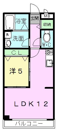 NOBU HOUSE 7(1LDK/2階)の間取り写真