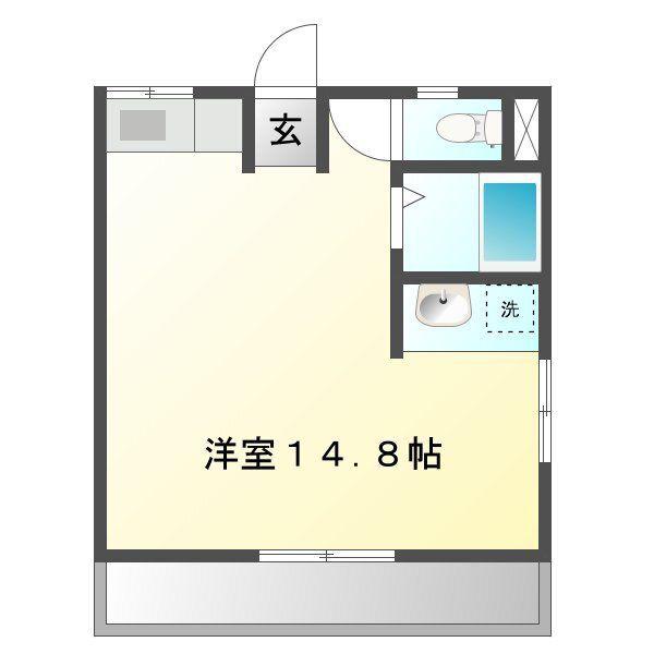 本野ヶ原マンション(ワンルーム/3階)の間取り写真