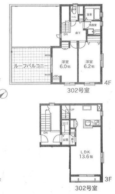 フェリーチェ(2LDK/4階)の間取り写真