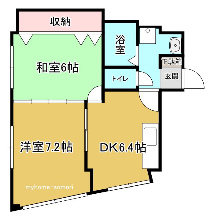 アーク青柳(2DK/3階)の間取り写真