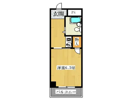 イースト姫島(1K/3階)の間取り写真