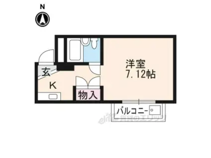 八瀬グリーンハイム(1K/2階)の間取り写真