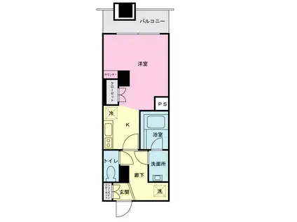 京急イーエックスイン京急蒲田駅前(ワンルーム/14階)の間取り写真