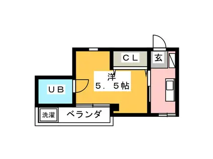 クリアコーポラス(1K/3階)の間取り写真