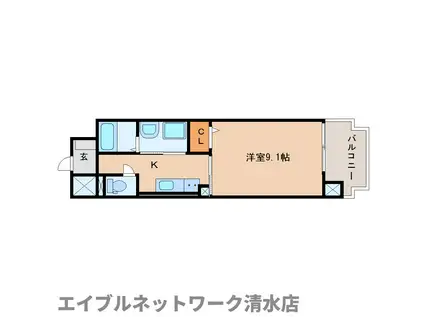 カーサ オリエンターレ(1K/2階)の間取り写真