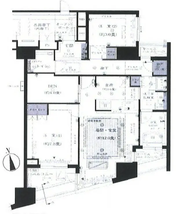 ヒルズ新宿御苑 8階階 間取り