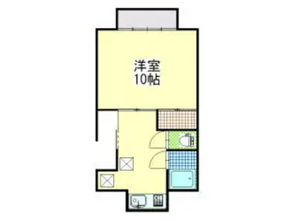 クレルデリュヌ(1K/2階)の間取り写真