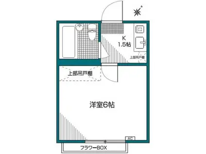 ピア・下北沢 3F(1K/3階)の間取り写真
