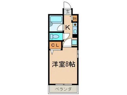 ハイネス修芳(1K/6階)の間取り写真