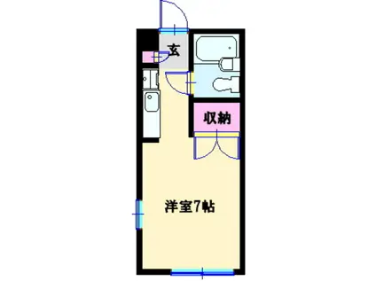 SKシティハイツI(ワンルーム/2階)の間取り写真