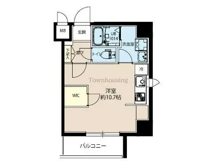 レオーネ亀戸II(ワンルーム/6階)の間取り写真