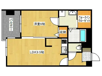 日吉壱番館(1LDK/2階)の間取り写真