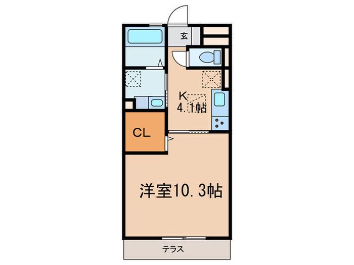 THE FIRST(1K/1階)の間取り写真