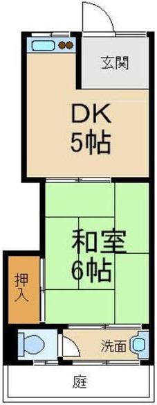 みのり荘(1DK/1階)の間取り写真