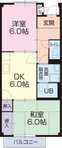 SURPLUSホープ(2DK/2階)の間取り写真