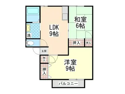 エクセレント メゾンアミューゼ(2LDK/2階)の間取り写真