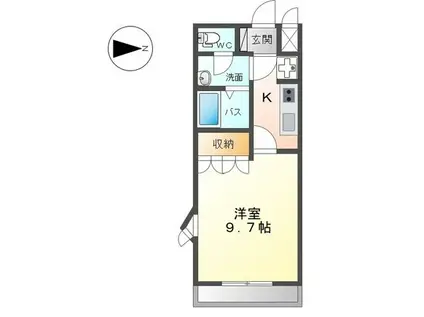 レガリーニ(1K/2階)の間取り写真