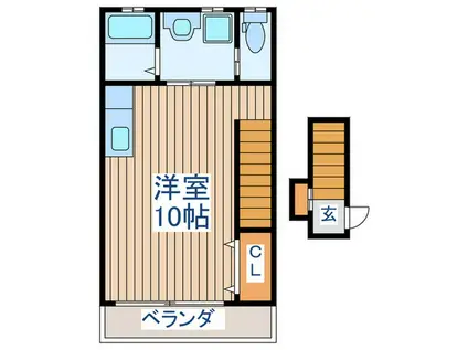 イエット平成(ワンルーム/2階)の間取り写真
