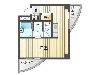 今泉ビル(1K/4階)の間取り写真