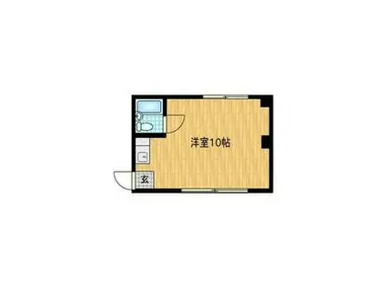 坂本マンション(ワンルーム/3階)の間取り写真