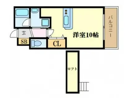 金屋町グランデ(ワンルーム/11階)の間取り写真