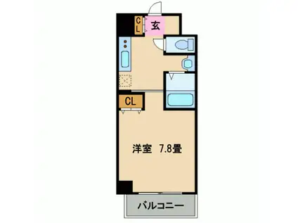 シンメイロード(1K/3階)の間取り写真