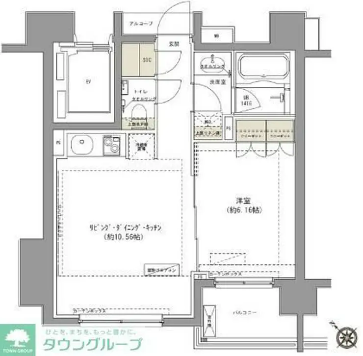 ガーデニア赤坂 6階階 間取り