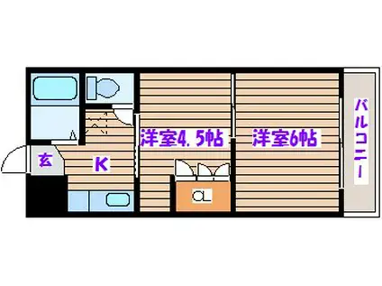 マ・メゾン(2K/4階)の間取り写真