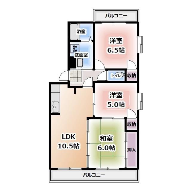 レジデンツ菩提樹(3LDK/3階)の間取り写真