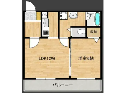 エルデヒルズ(1LDK/2階)の間取り写真