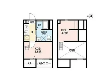 アーバンレックス 中村公園アーバンレックスナ(1K/2階)の間取り写真