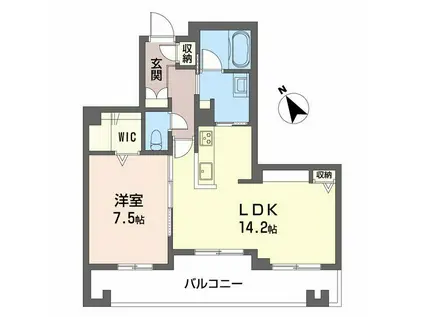 MONOLITH(1LDK/2階)の間取り写真
