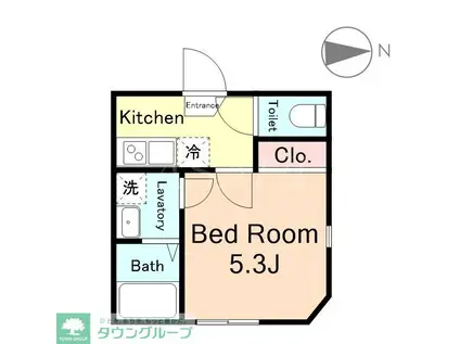 CHUM AOTO(1K/2階)の間取り写真