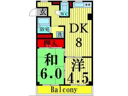 MYTEK II(2LDK/1階)の間取り写真