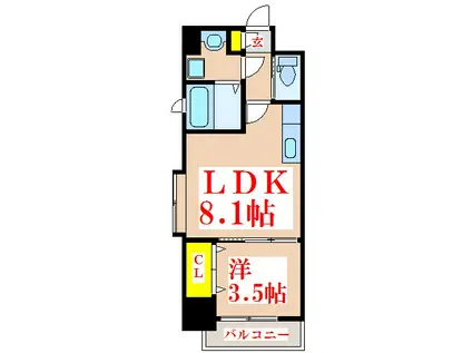 LINKUSCOUT II(1LDK/7階)の間取り写真