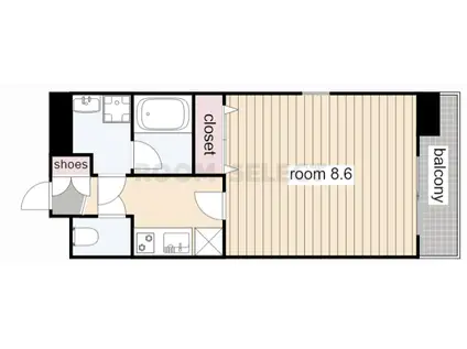 CION NAGOYA MEIEKI(1K/1階)の間取り写真