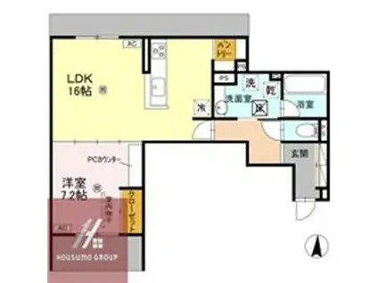 D-RESIDENCE中桜塚(1LDK/2階)の間取り写真
