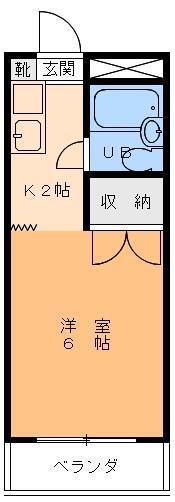 パールハイツ寿(1K/1階)の間取り写真