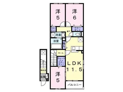 アクア A(3LDK/2階)の間取り写真