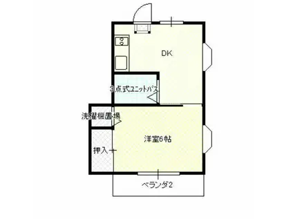 カーサ・デ・マイカ(1DK/3階)の間取り写真