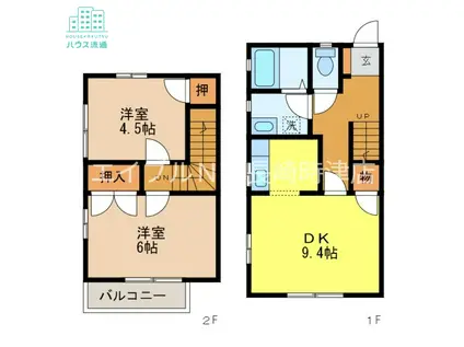 エスポワール尾上C(2DK/1階)の間取り写真