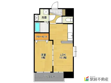 エミネンス駅南(1LDK/2階)の間取り写真